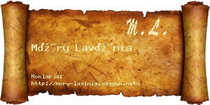 Móry Lavínia névjegykártya